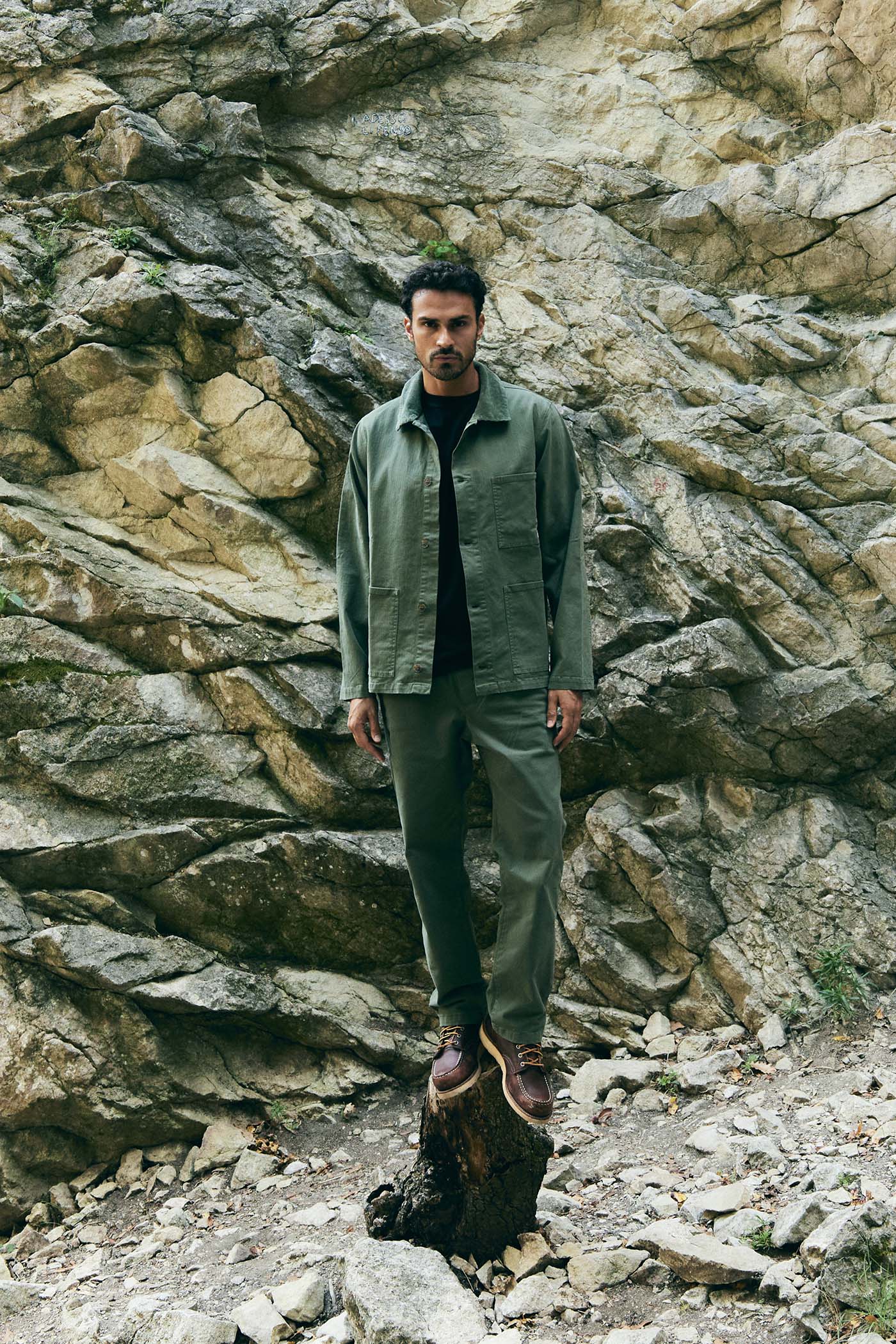 PAZ Belted Herringbone Trousers