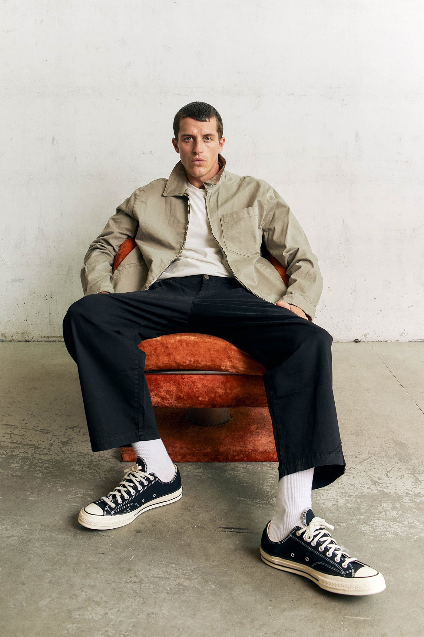 PERRY Peached Satin Trousers